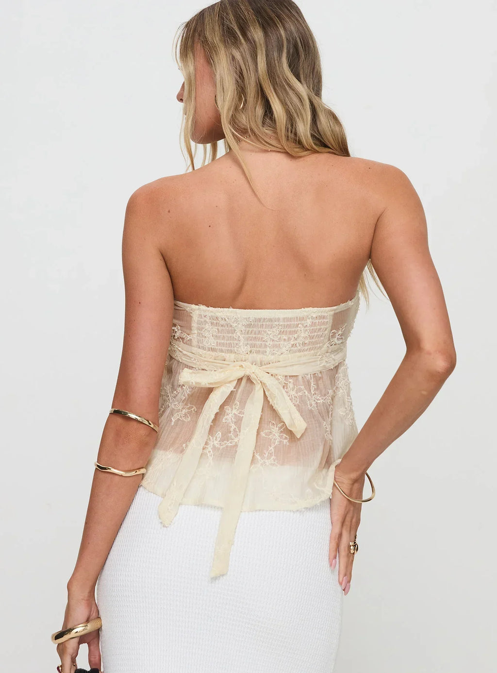 Quinnie Strapless Top Cream