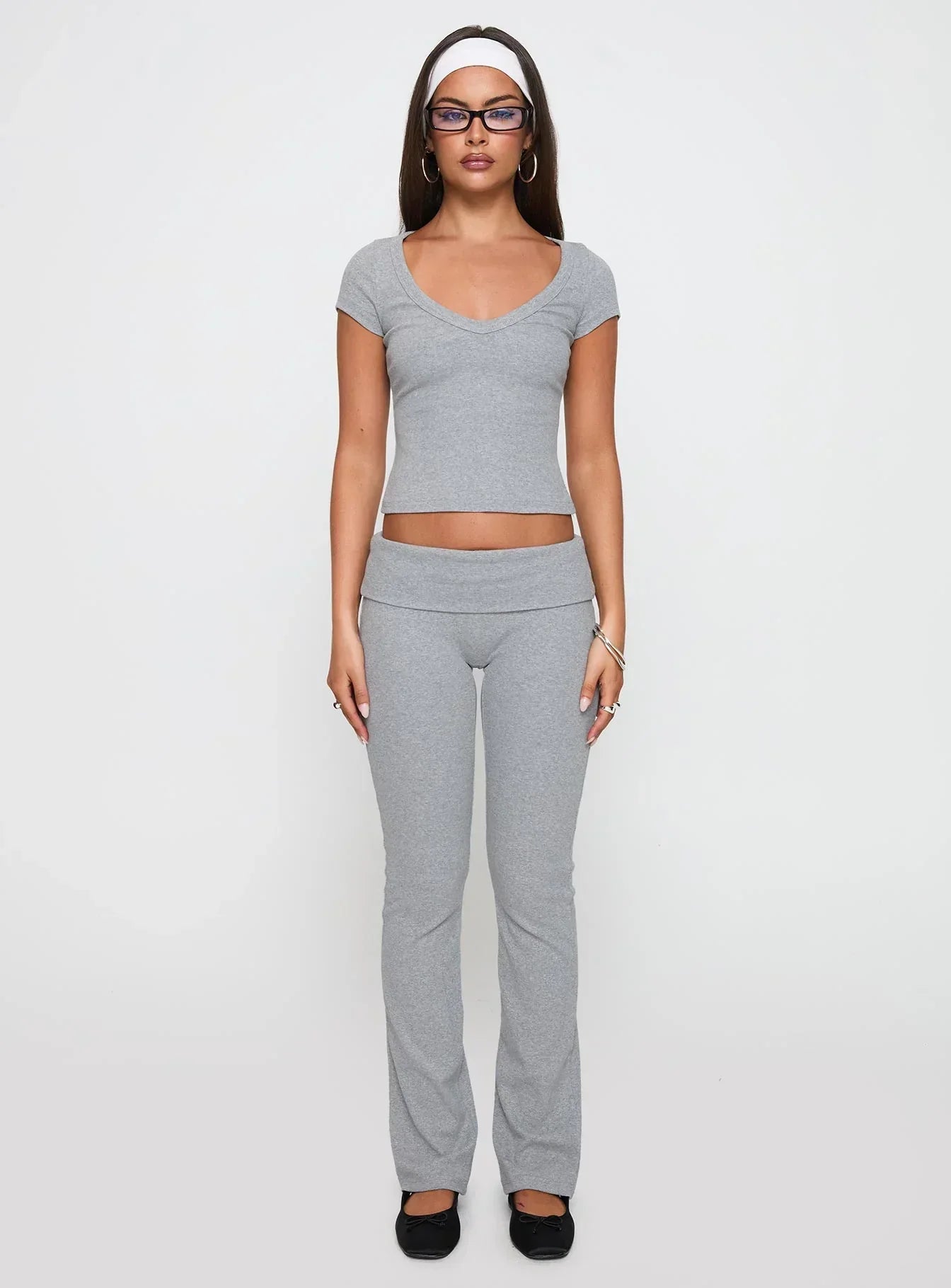 Truth Be Told Straight Leg Pant Grey Marle