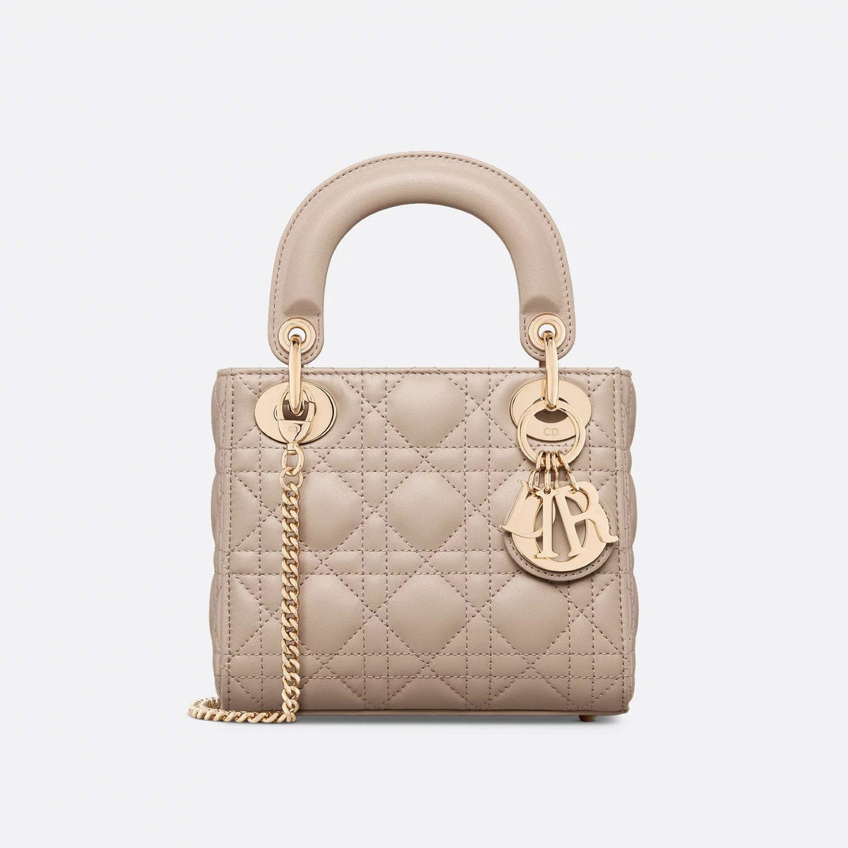 Dior Lady Women's Solid Color Metal Pendant Removable Chain Shoulder Strap Wicker Pattern Sheepskin Leather Single Shoulder Crossbody Handbag Bag Bags #77461