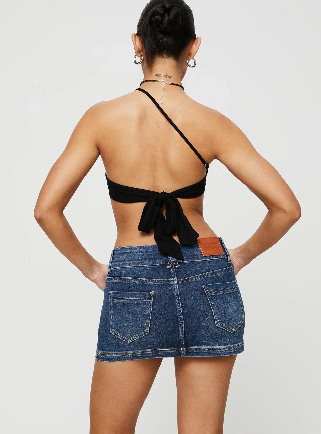 Faya Low Rise Mini Denim Skirt Vintage Dark Wash Tall
