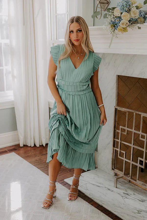 Kind Gesture Pleated Midi Dress