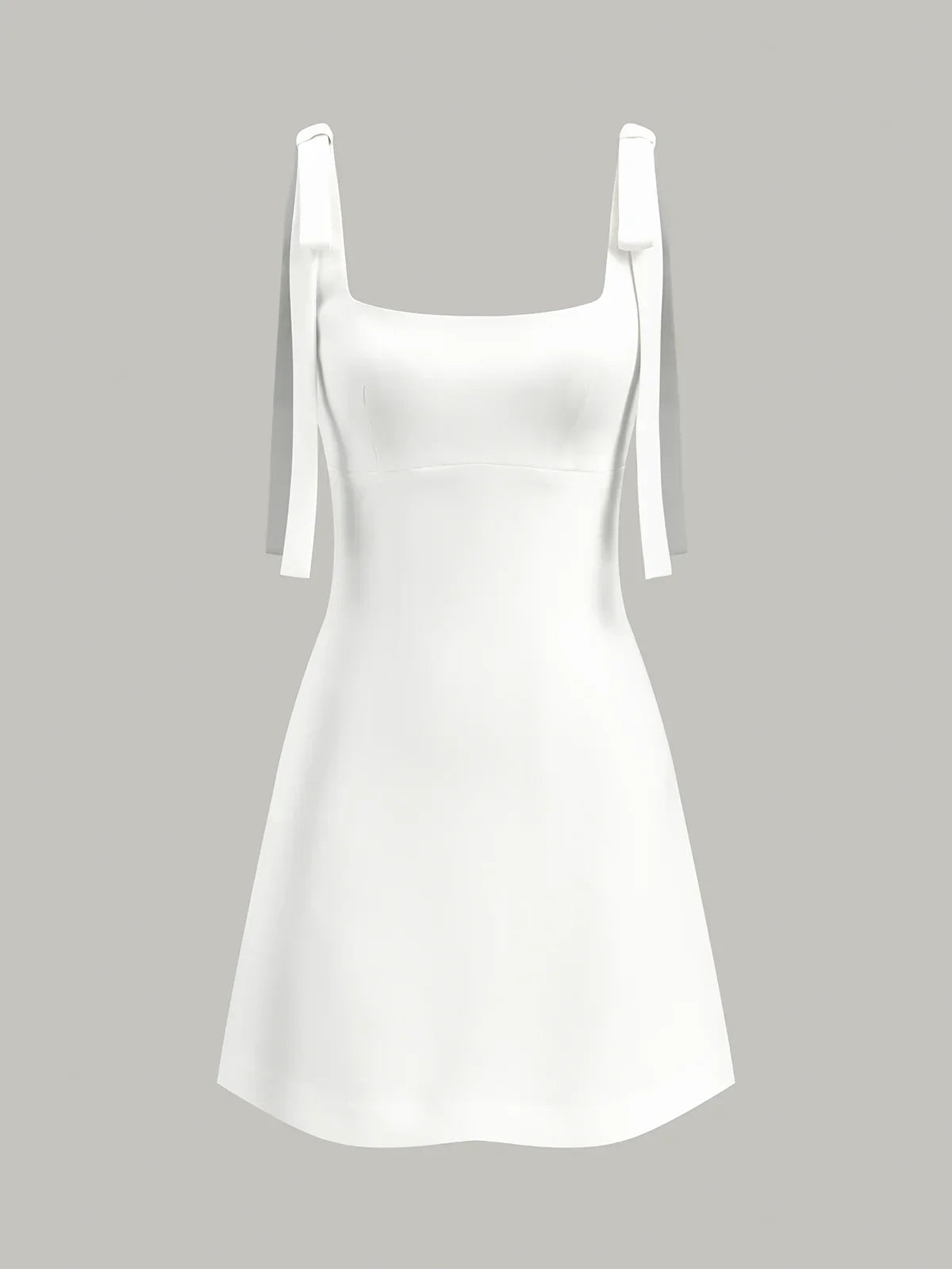 Bow-Strap Backless Mini Dress