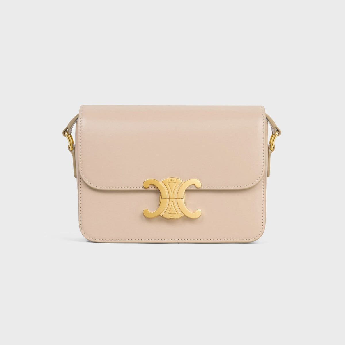 Celine Teen Triomphe Glossy Cow Leather Handbags Women's Temperament Luxury Solid Colour Temperament Crossbody Bag Logo Handbags Bag Bags #71965