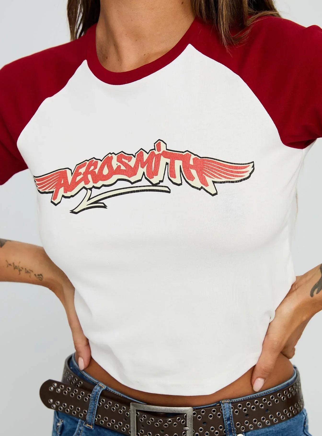 Let Rock Rule Graphic Top White / Red