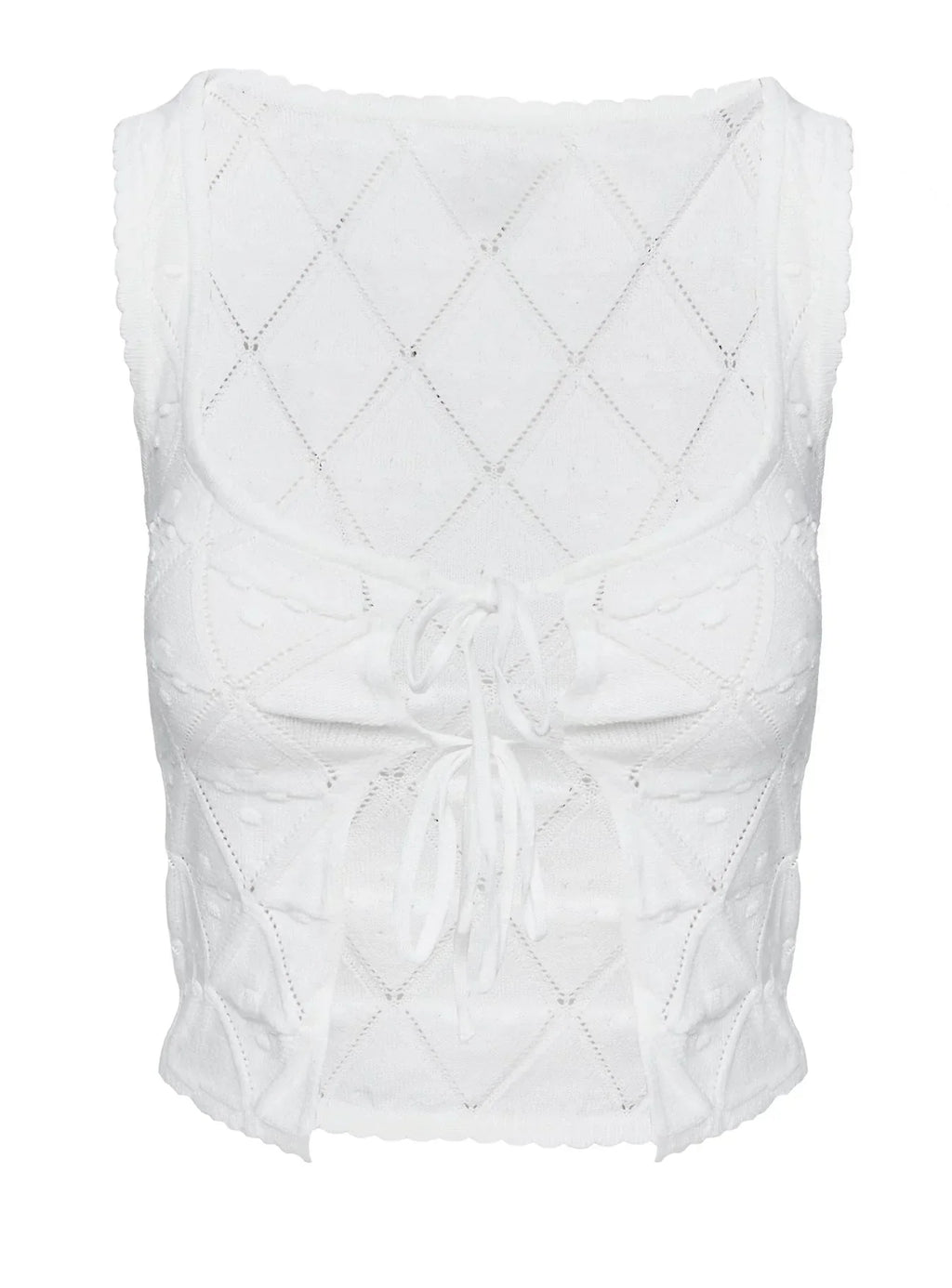 Giulia Knit Top White