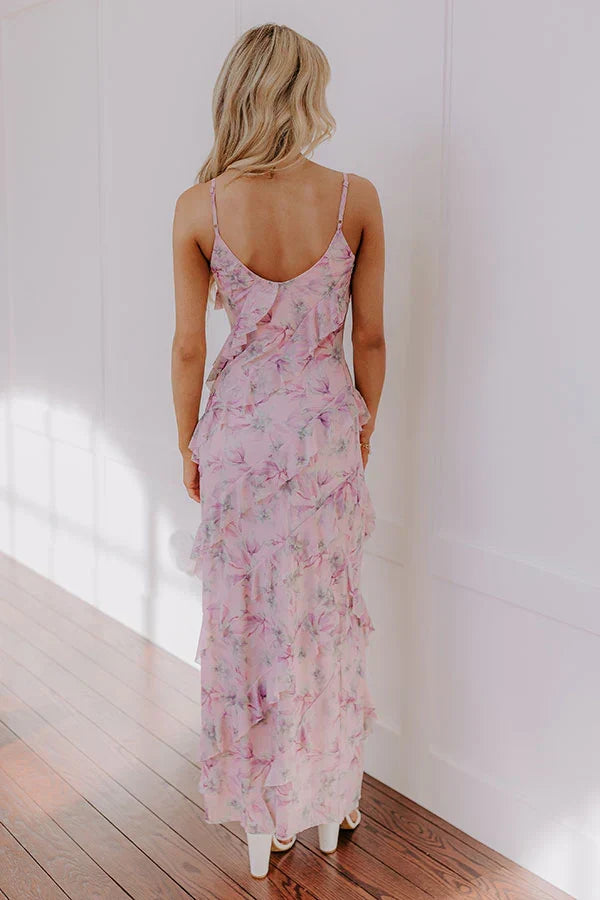 Romance In Florence Floral Maxi Dress