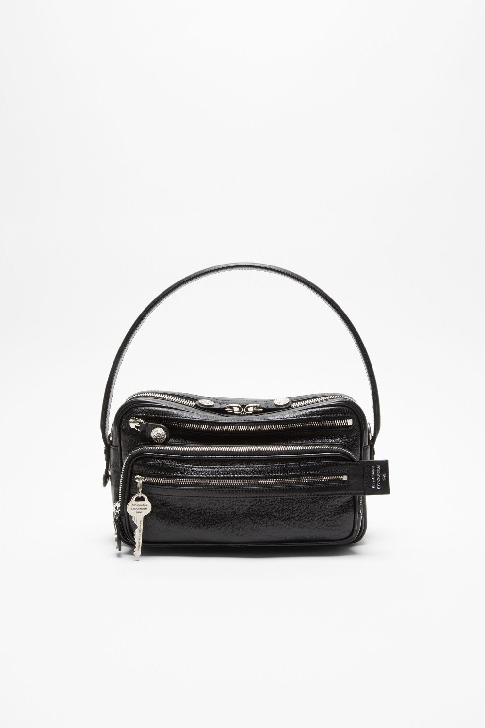 Acne Studios Women's Camero Party Shoulder Bag Logo Charm Small Cowhide Vintage Camera Bag Handbag Bags C10240-900 #81321