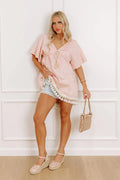 Shoreline Serenade Sequin Embroidered Mini Dress