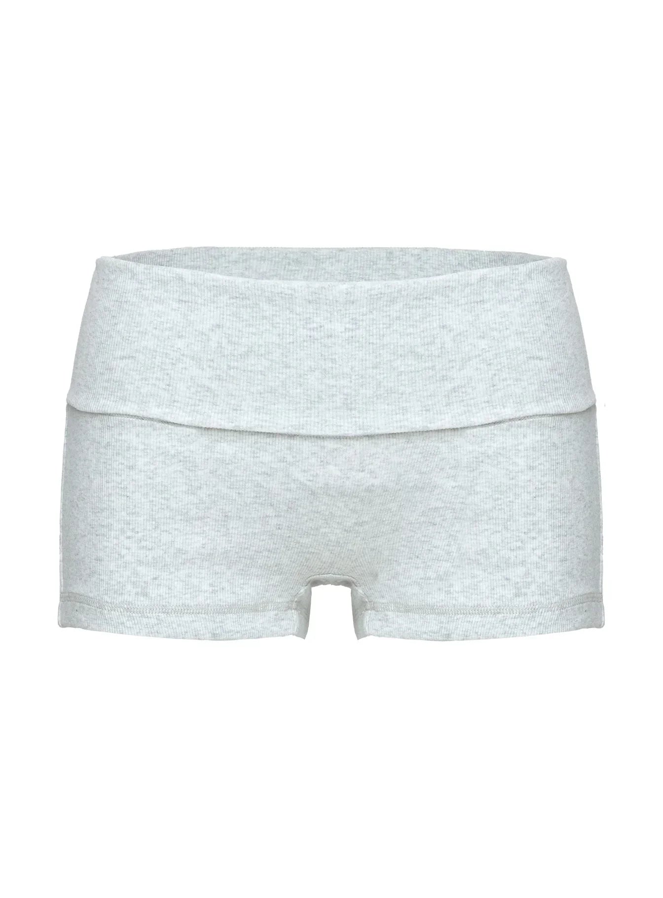 Baseline Low Rise Rib Shorts Grey Marle