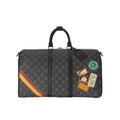 Louis Vuitton Keepall Bandoulière 45 Men's Solid Color Letter Print Removable Adjustable Shoulder Strap Leather And Canvas Handbag Shoulder Bag Bags #77241