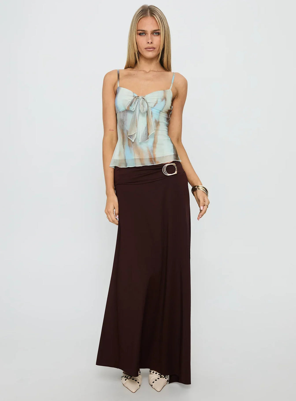 Bloomsbury Top Blue / Brown