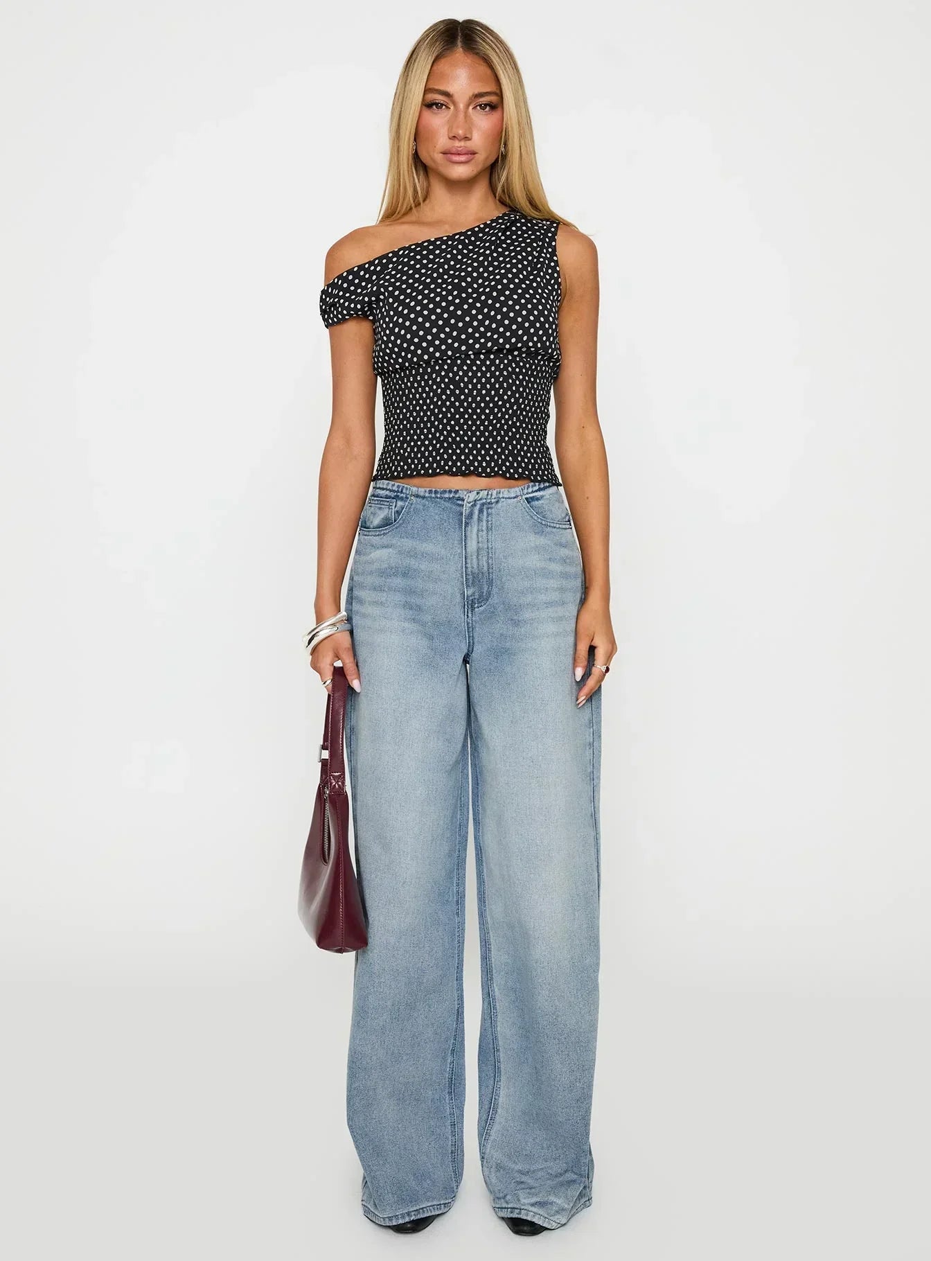 Bowe Wide Leg Jeans Blue