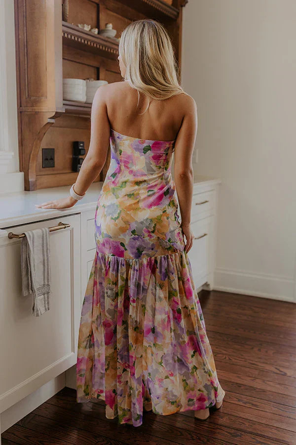 Sunkissed Moment Floral Maxi Dress in Primrose Yellow