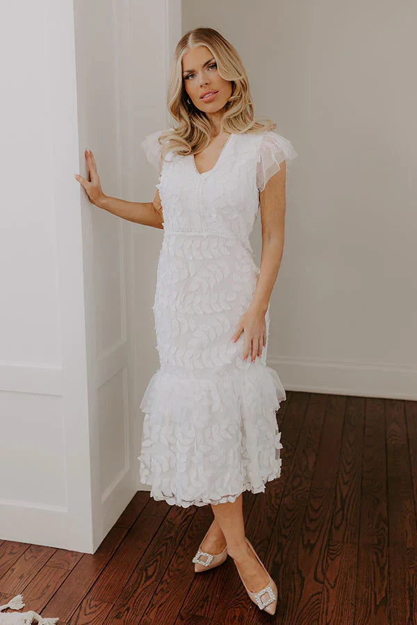 Toss The Bouquet Midi Dress