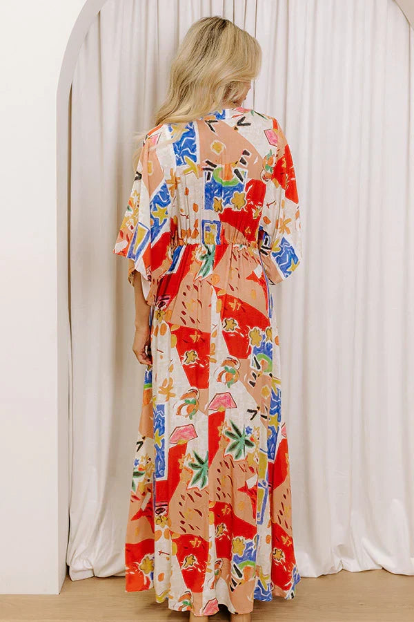 Vacay Mode Button Down Maxi Dress