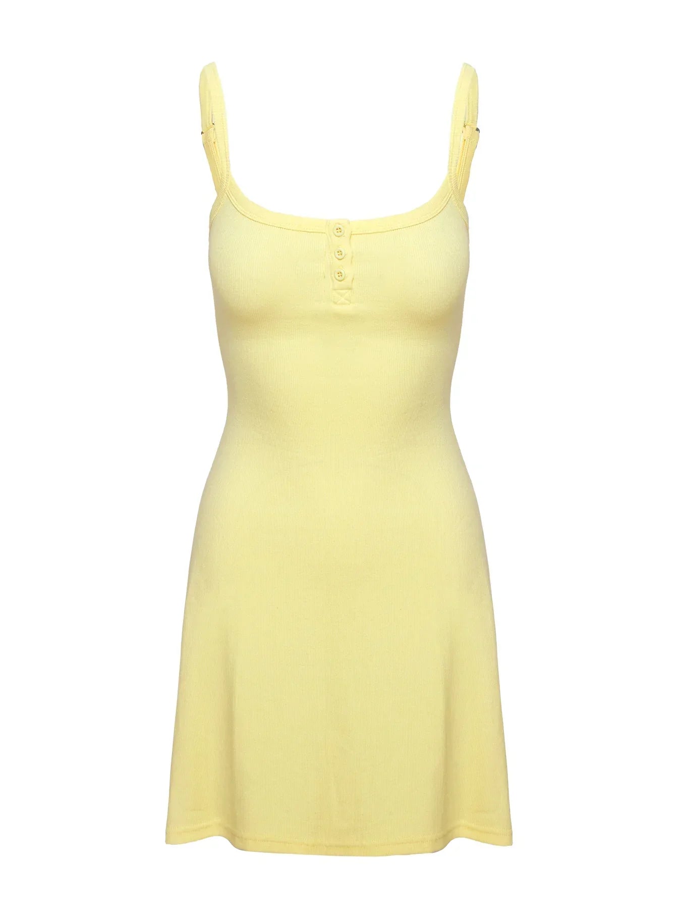 Baseline Rib Mini Dress Yellow