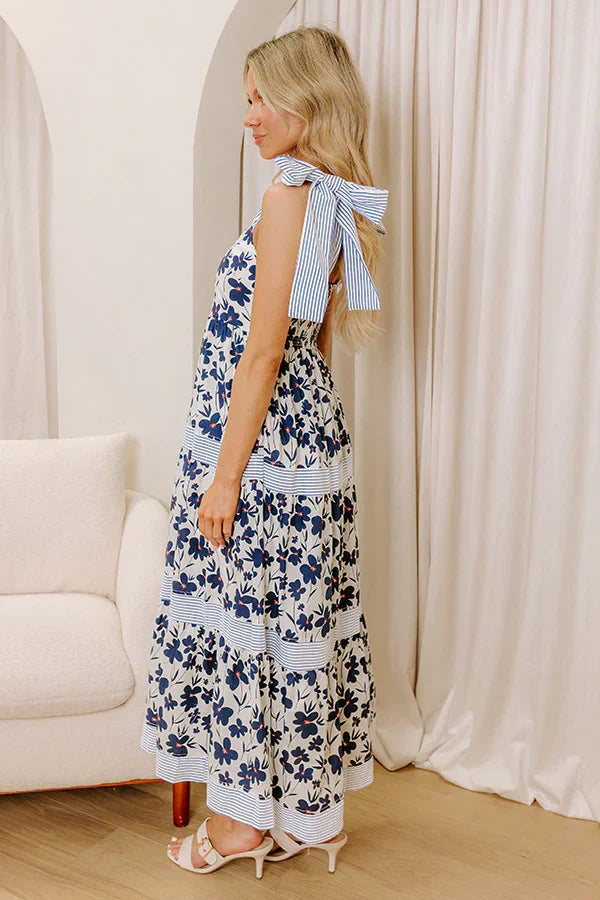 Stroll Through The Park Floral Midi Dress
