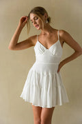 Martina Ribbed Tie Back Mini Dress