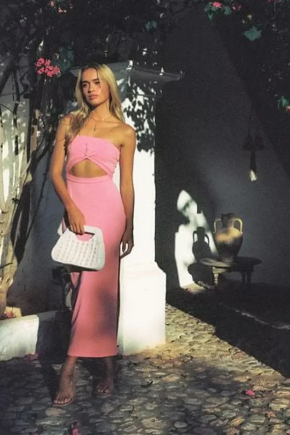 LSpace | Kierra Strapless Midi Dress - Guava Pink