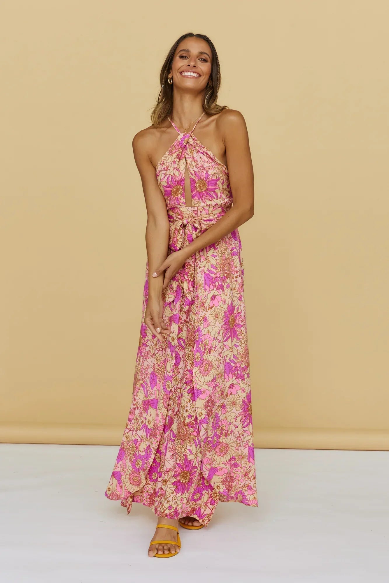 Sunset Shadows Maxi Dress Purple