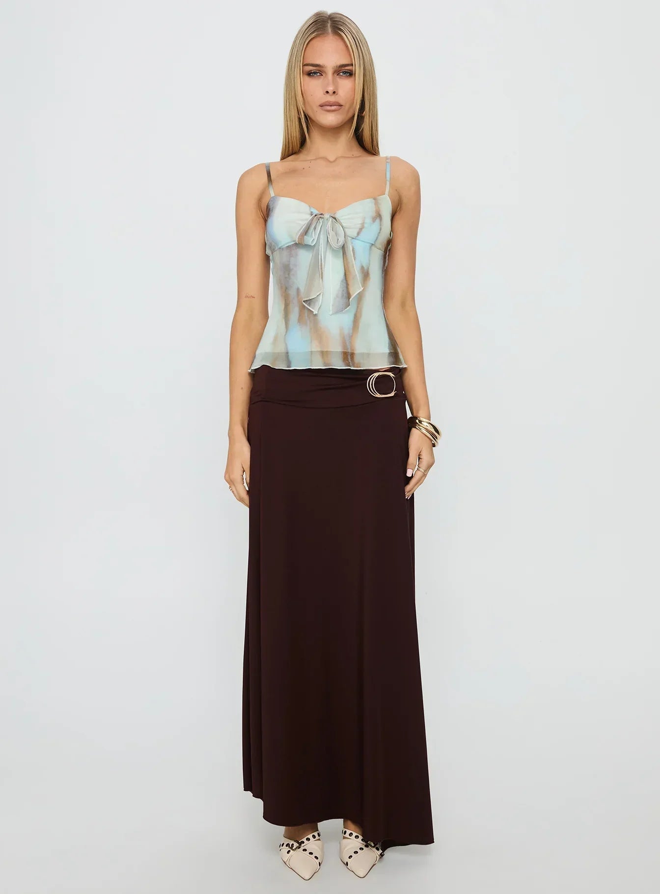 Bloomsbury Top Blue / Brown