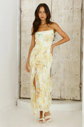 Poetic Charm Midi Dress Yellow