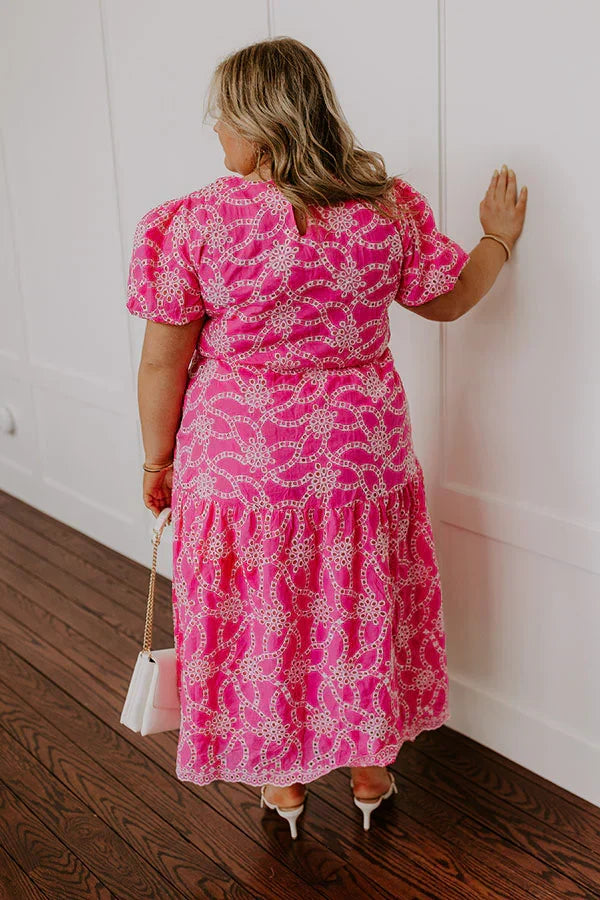Sweet Surprise Eyelet Midi Dress Curves