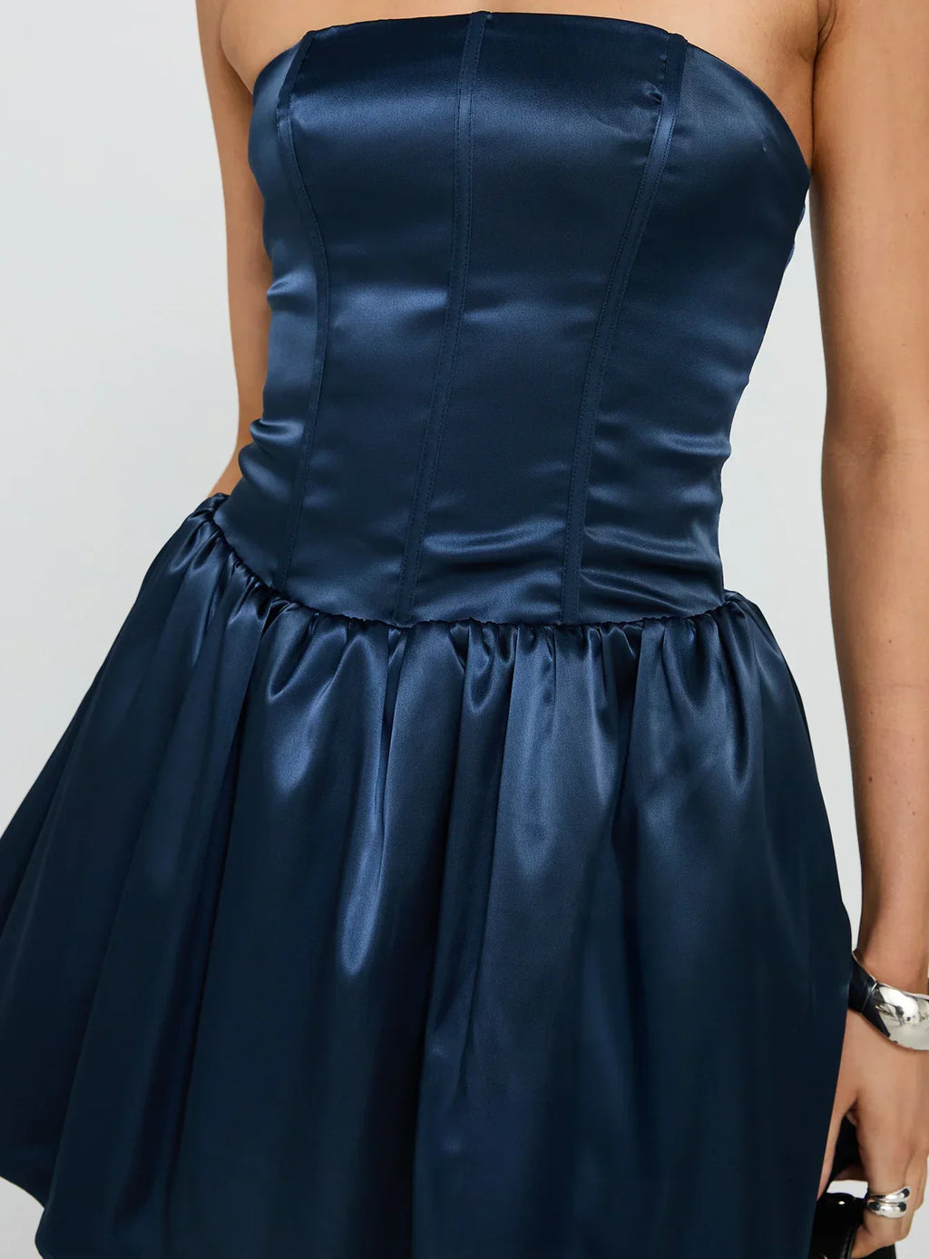 Forevermore Strapless Mini Dress Navy