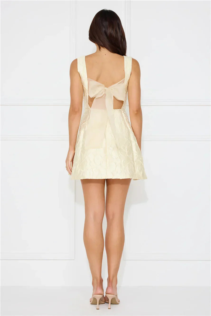 Elite Silhouette Mini Dress Yellow