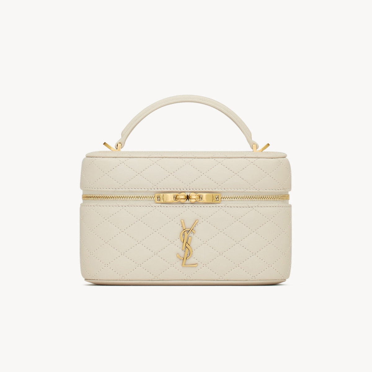 SAINT LAURENT GABY VANITY BAG Ladies Solid Color Detachable Adjustable Shoulder Strap Lambskin Shoulder Handbag Cosmetic Bag #76574