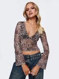 Fast Times Long Sleeve Top Leopard