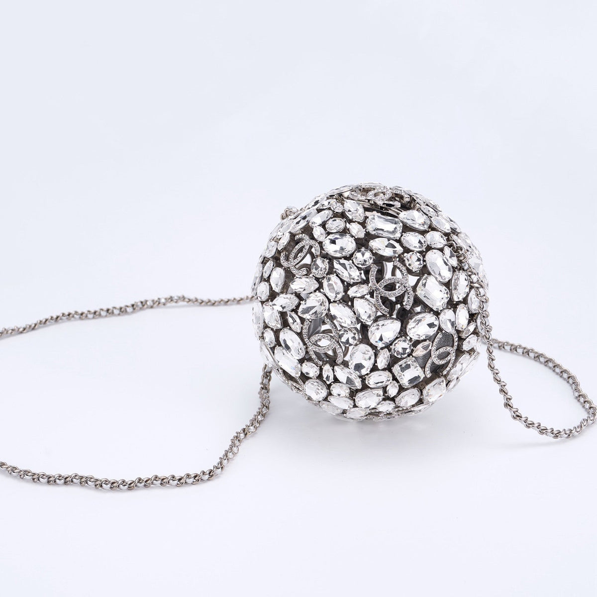 Chanel Women's Crystal Diamond Spherical Chain Single Shoulder Evening Bag Bags #77237