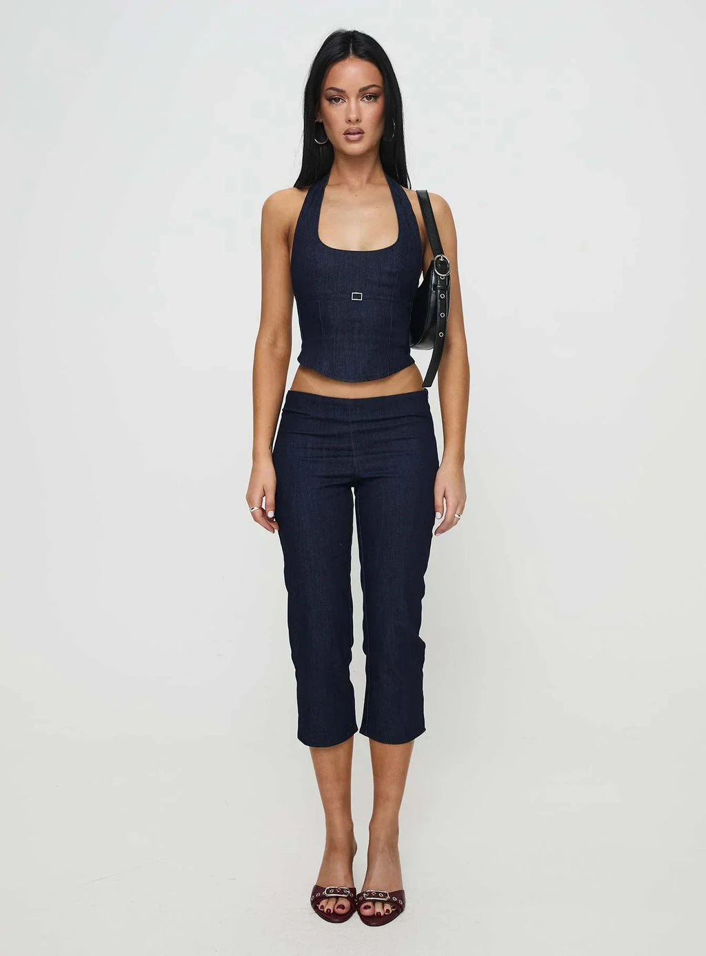 Nasya Halter Top Indigo