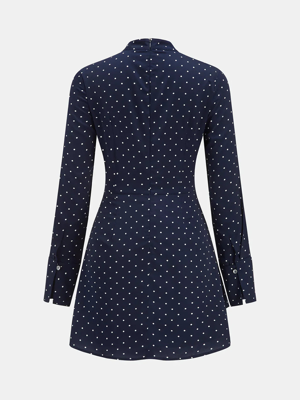 Keyhole Neckline Polka Dot Mini Dress