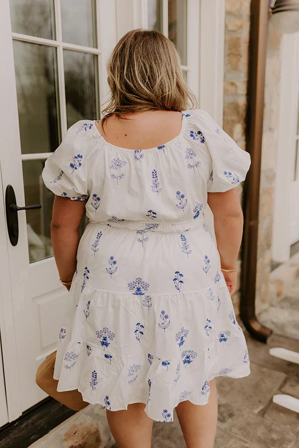 Botanical Moment Embroidered Mini Dress Curves