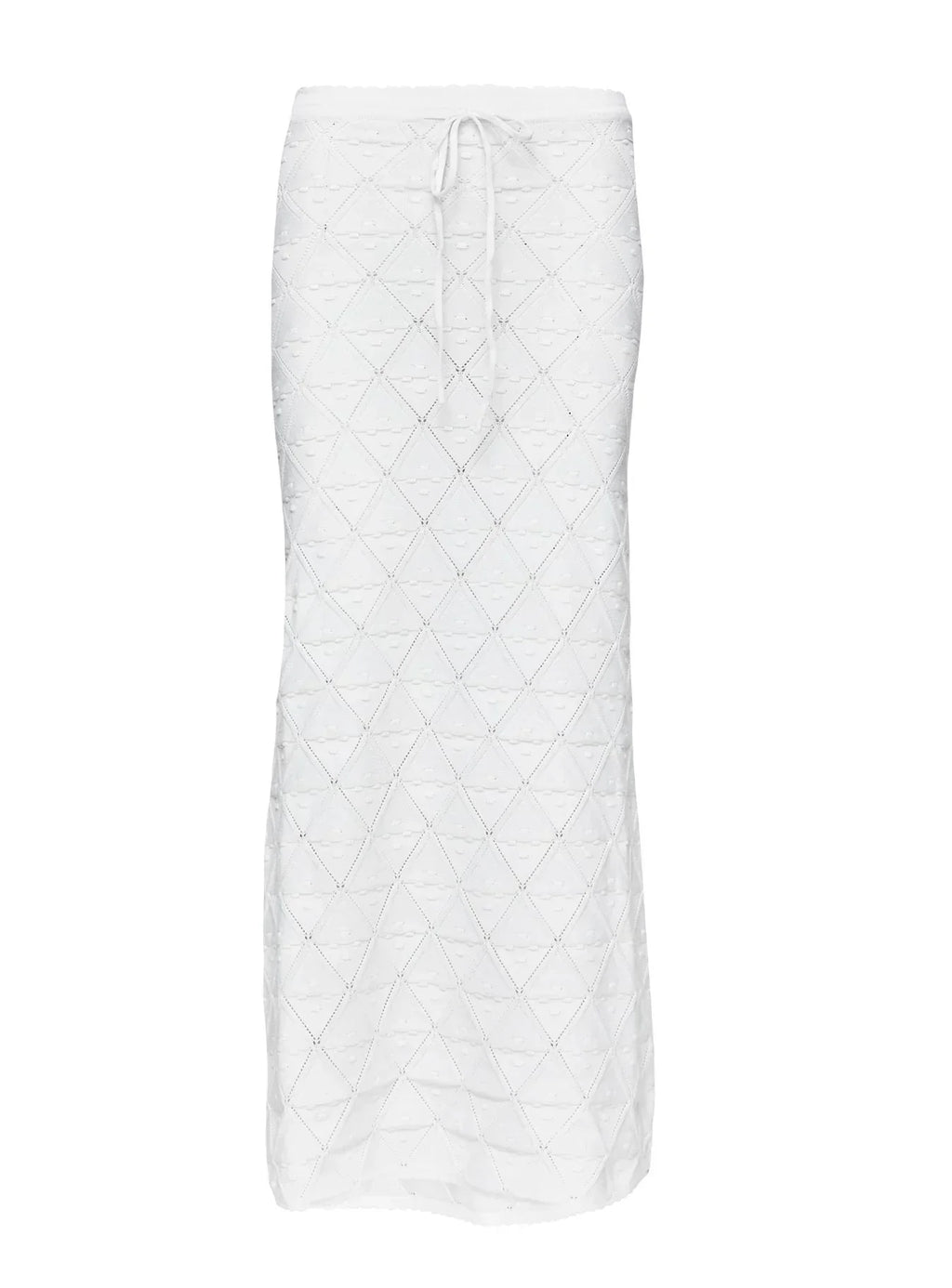 Giulia Knit Maxi Skirt White