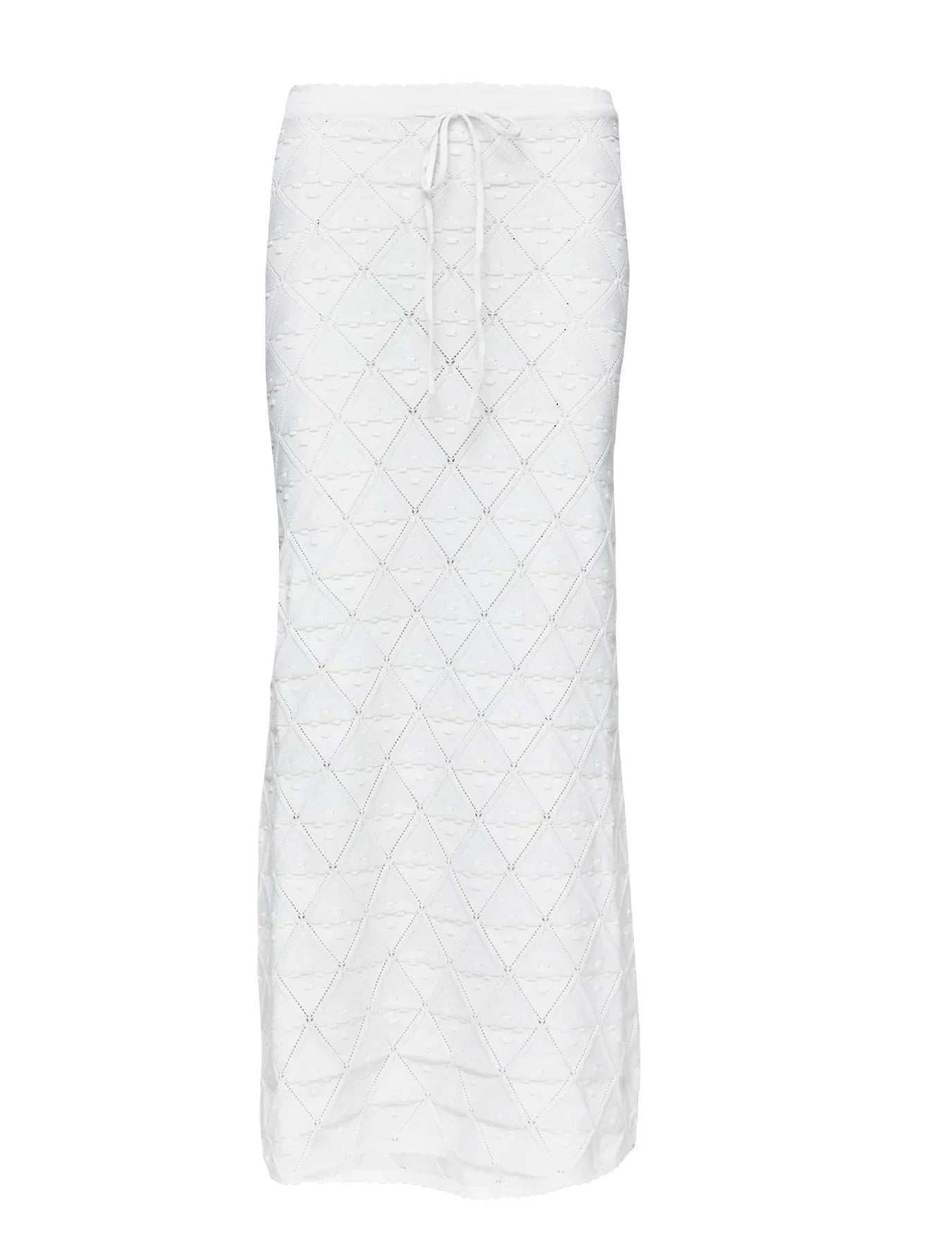 Giulia Knit Maxi Skirt White