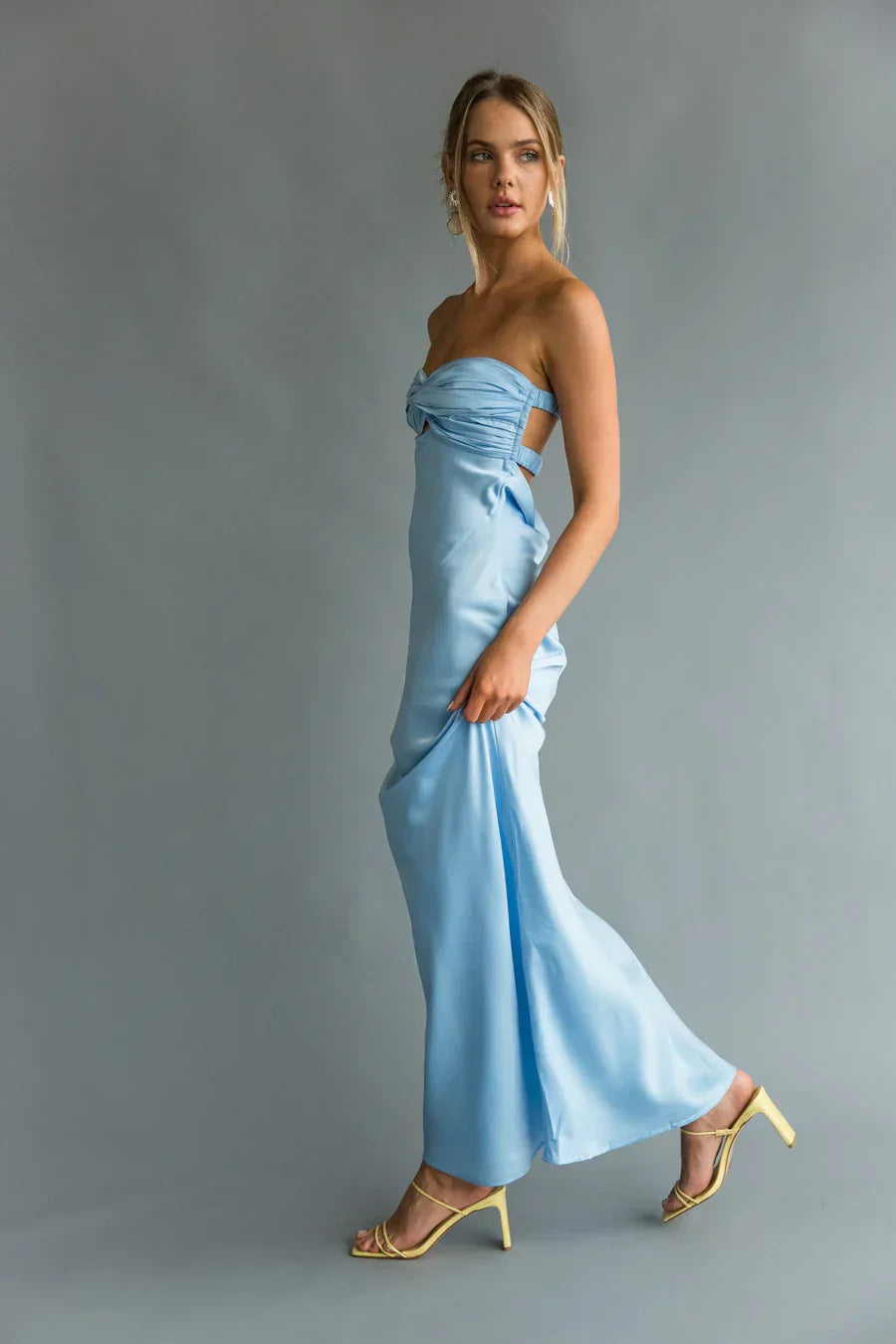 Kira Keyhole Cutout Open Back Maxi Dress