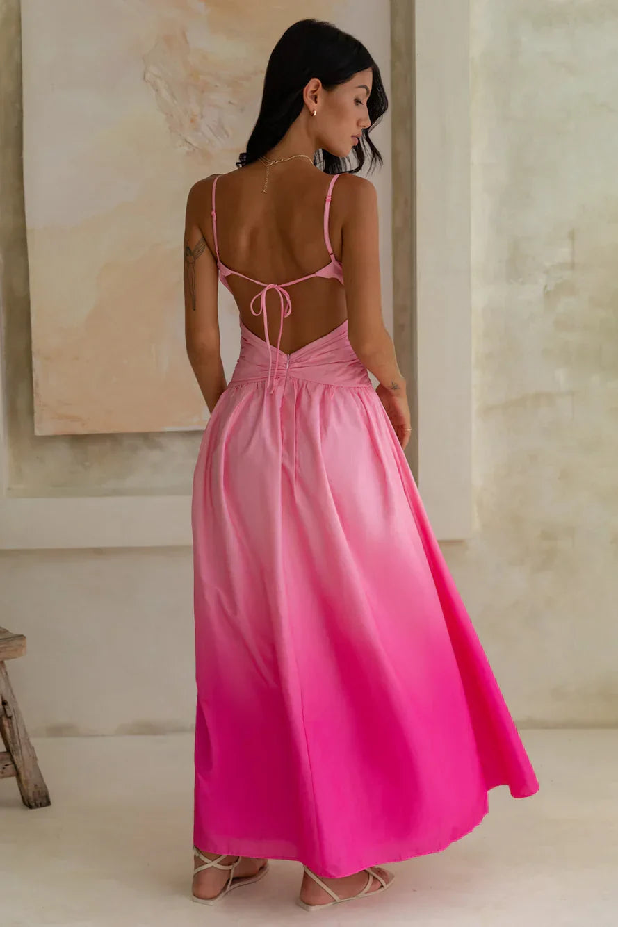 Caramel Latte Maxi Dress Pink