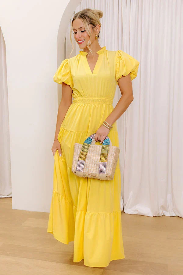 Simply Sweet Maxi Dress in Yellow