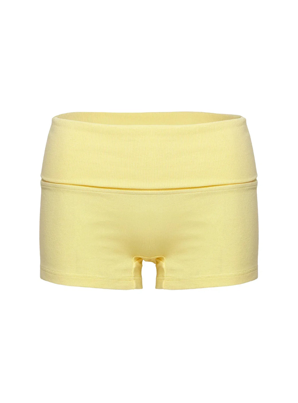 Baseline Low Rise Rib Shorts Yellow