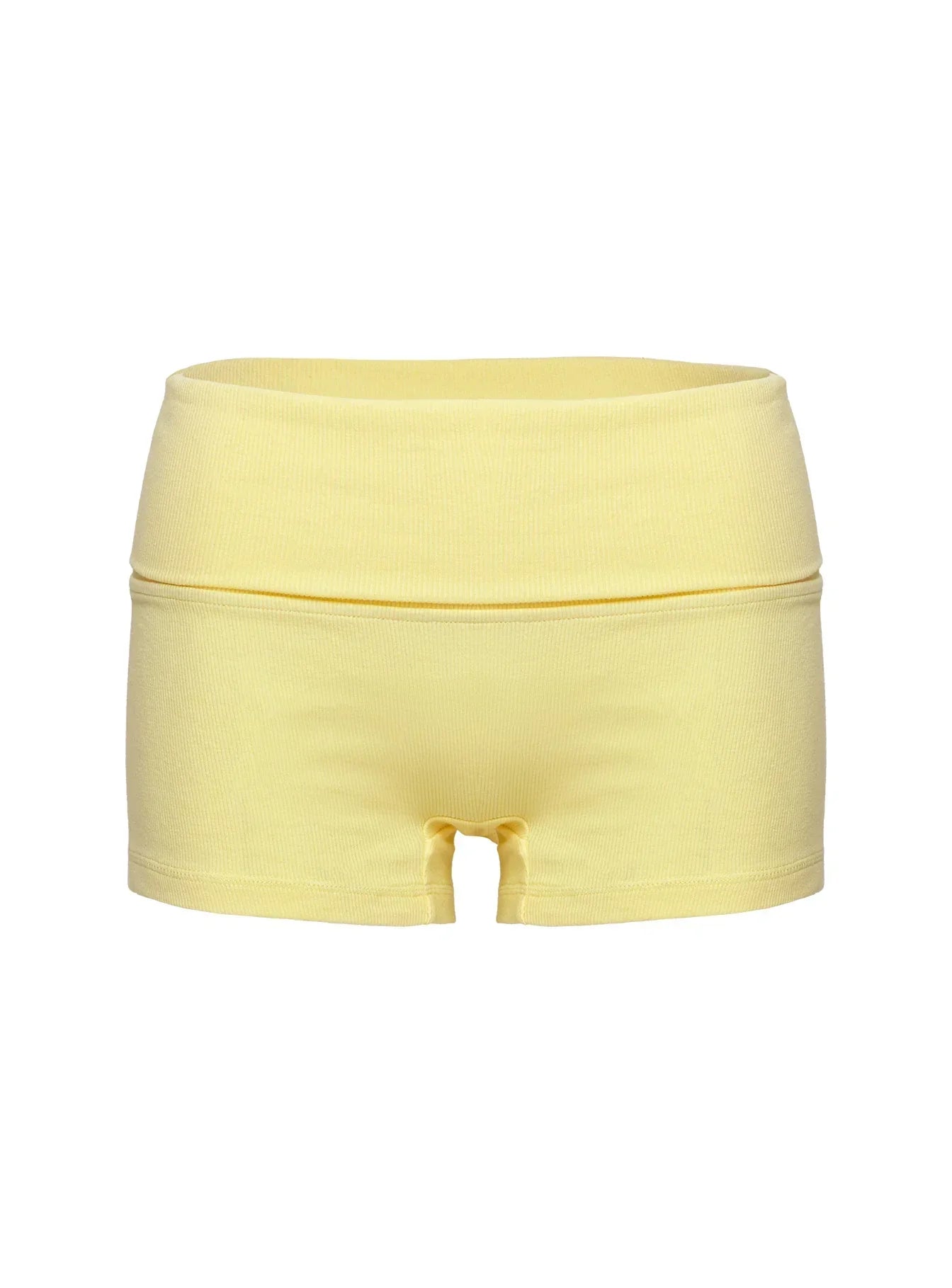 Baseline Low Rise Rib Shorts Yellow
