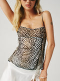 Golden Age Split Cami Top Leopard Multi