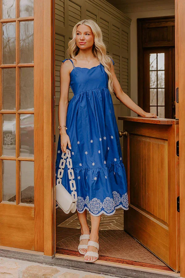 Tulum Cruise Embroidered Midi Dress