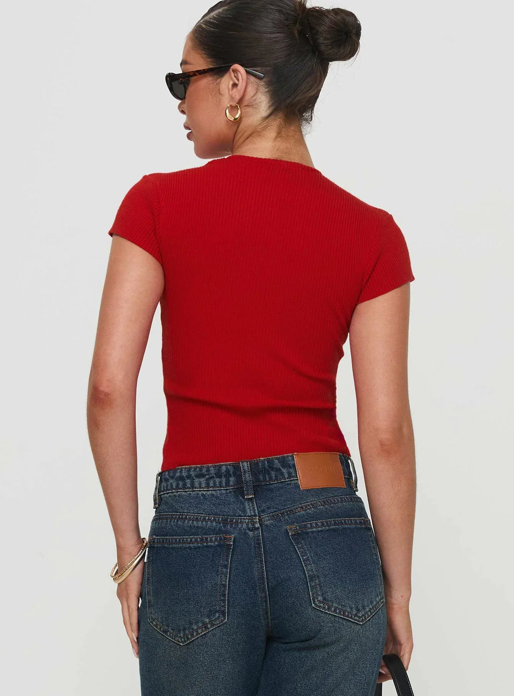 Suzu Knit Top Red