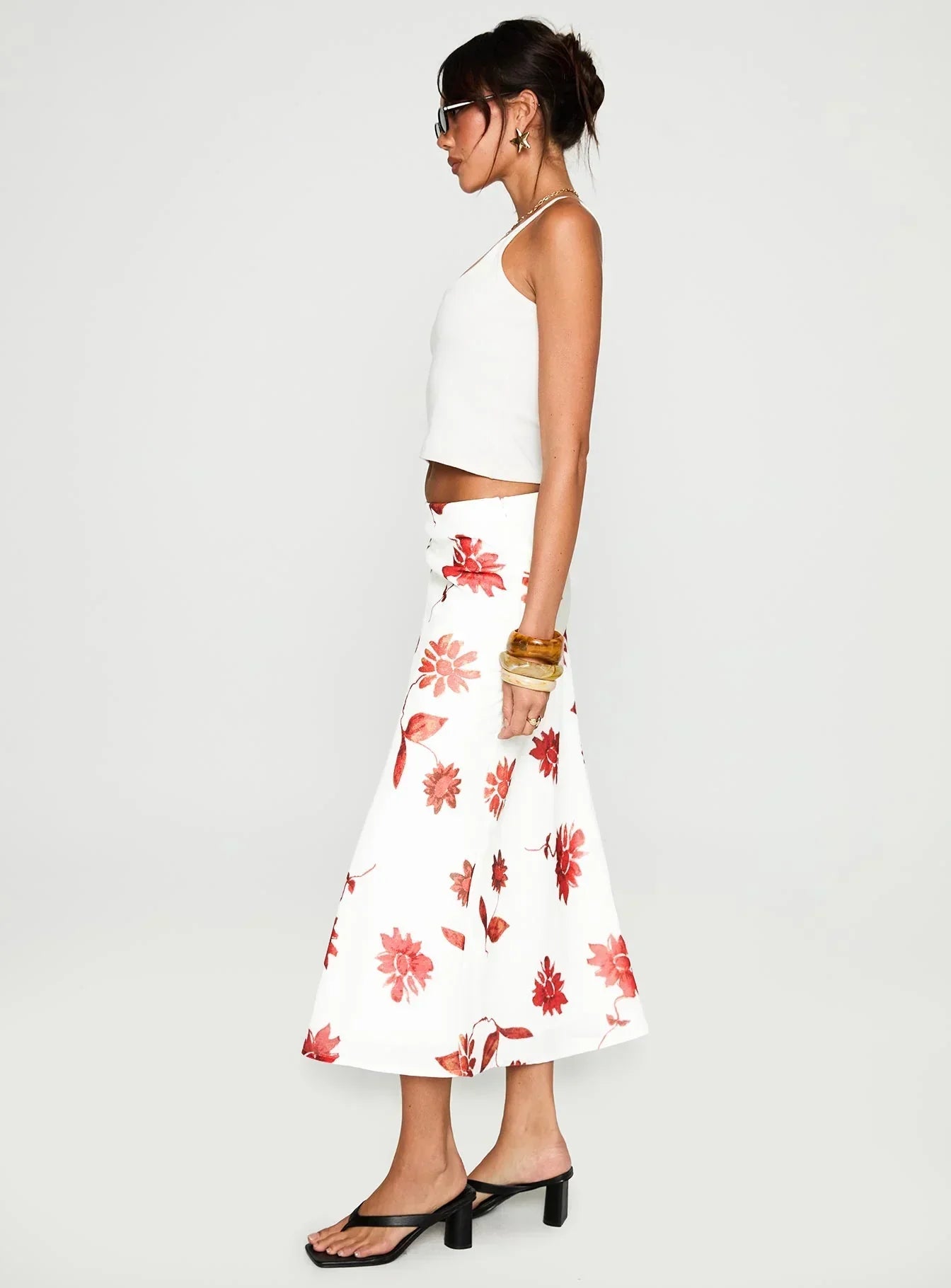 Sun Soaked Midi Skirt Multi