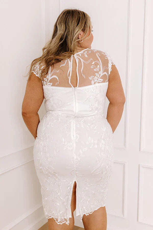 Feel The Spark Embroidered Mini Dress Curves
