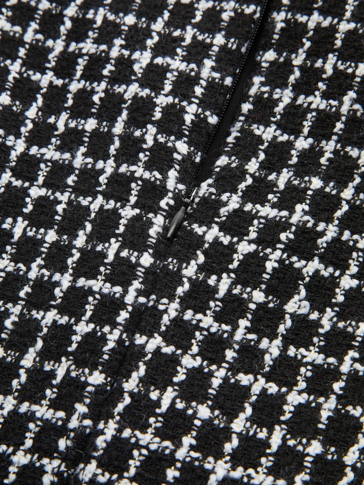 Plaid Metal Button A-Line Mini Dress