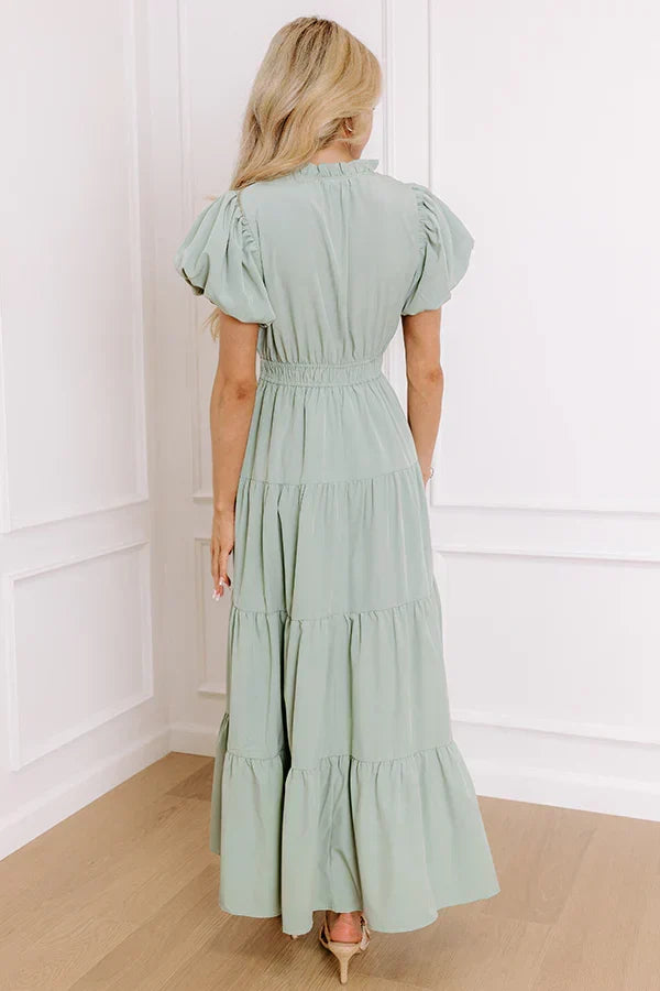 Simply Sweet Maxi Dress in Sage