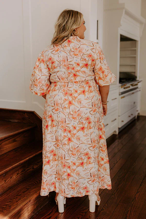 Bellini's Please Floral Midi Dress Curves